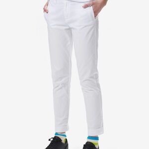 Chocolate women’s juniors M White Chinos Ankle Pants mid rise beach casual